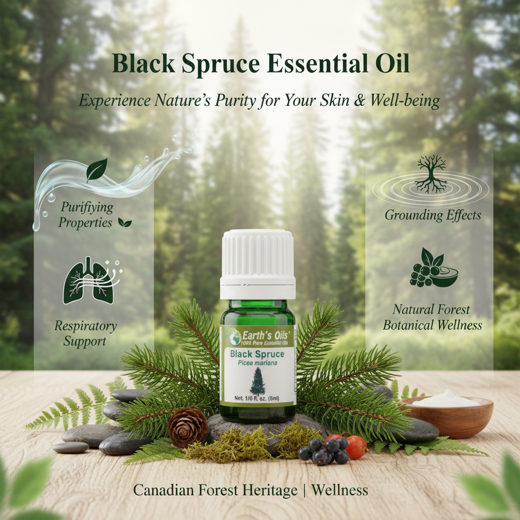 Black Spruce Oil Skincare Banner