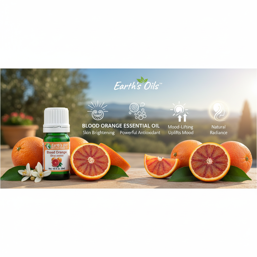 Blood Orange Oil Skincare Banner - Earth's Oils