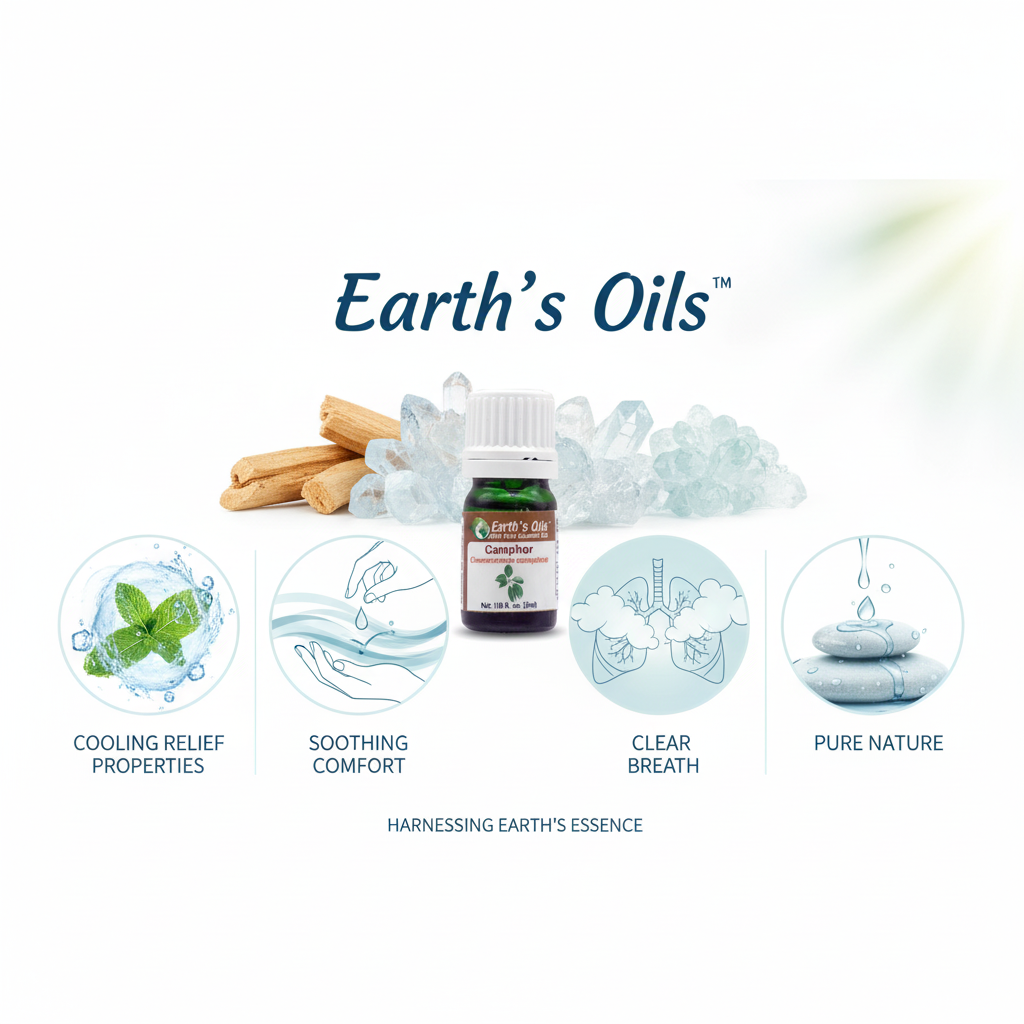 Camphor Oil Skincare Banner - Earth's Oils