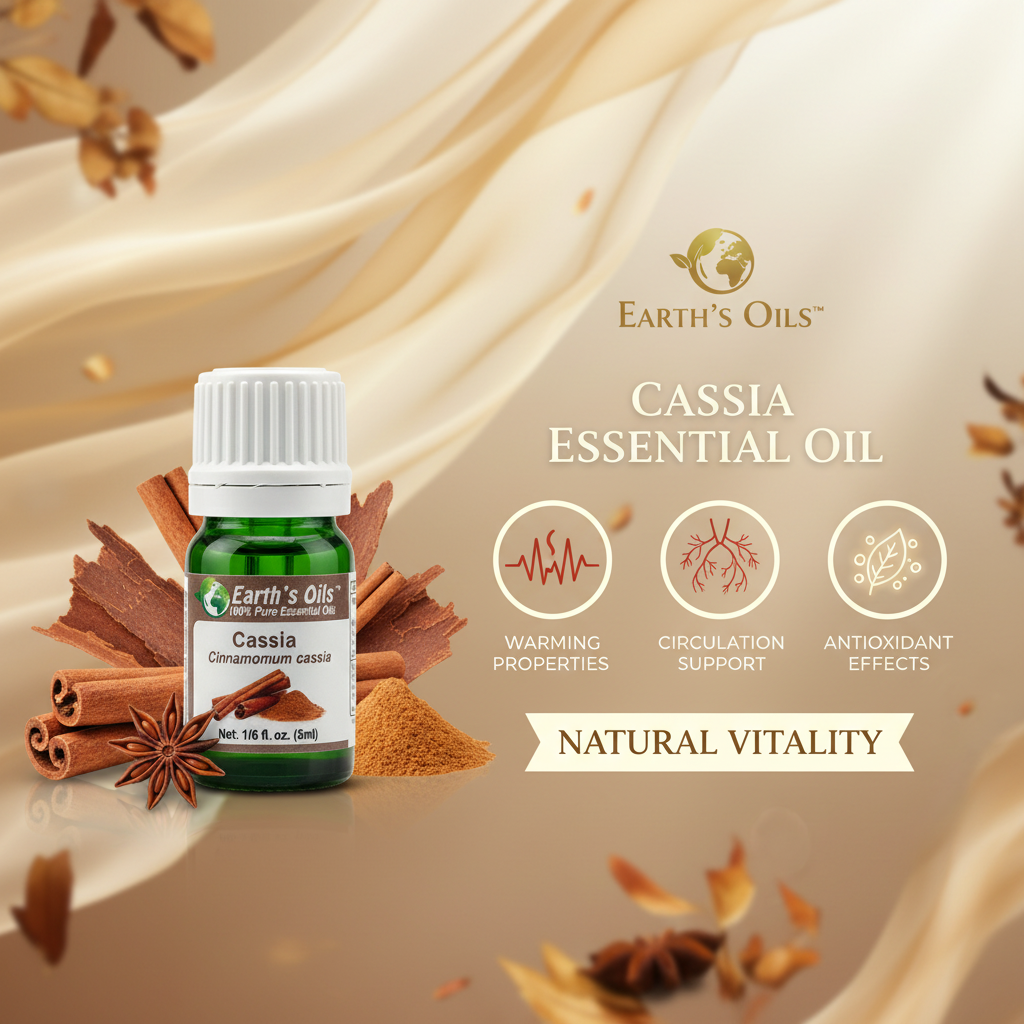 Cassia Oil Skincare Banner - Earth's Oils