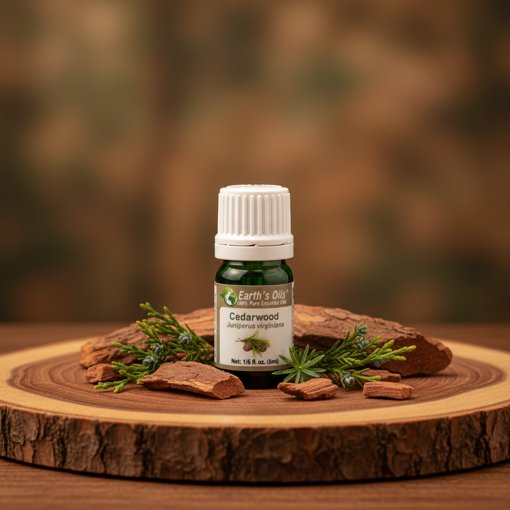 Cedarwood Essential Oil Product Photo