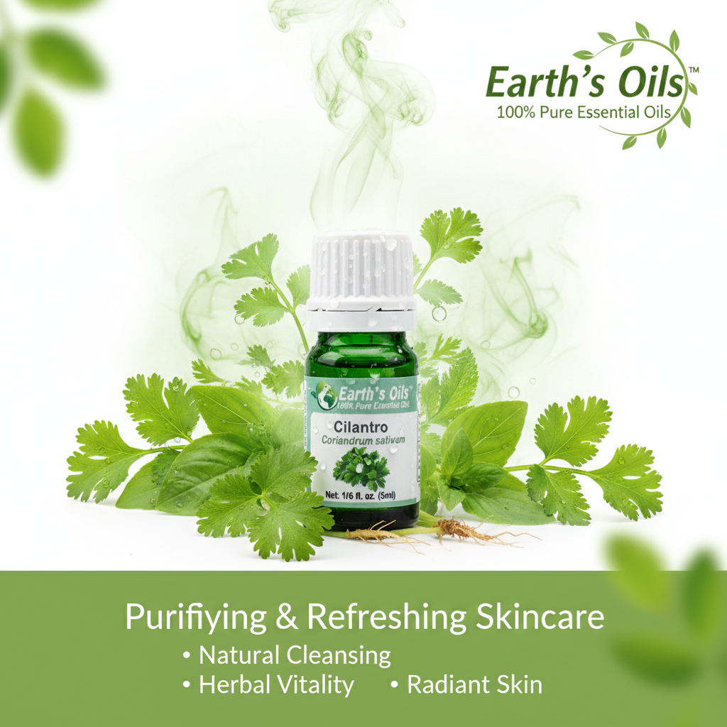 Cilantro Oil Skincare Banner - Earth's Oils