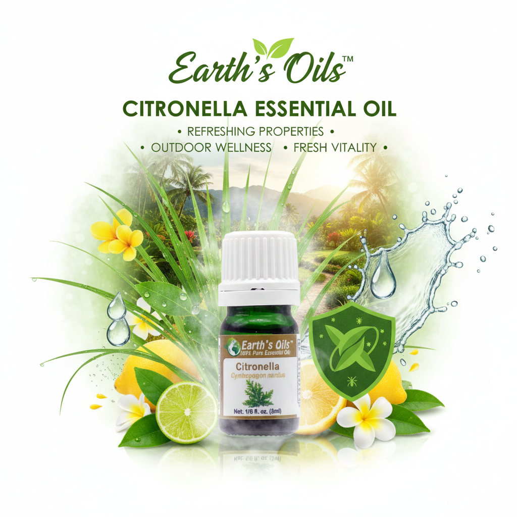 Citronella Oil Skincare Banner - Earth's Oils