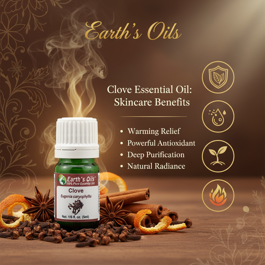Clove Oil Skincare Banner - Earth's Oils