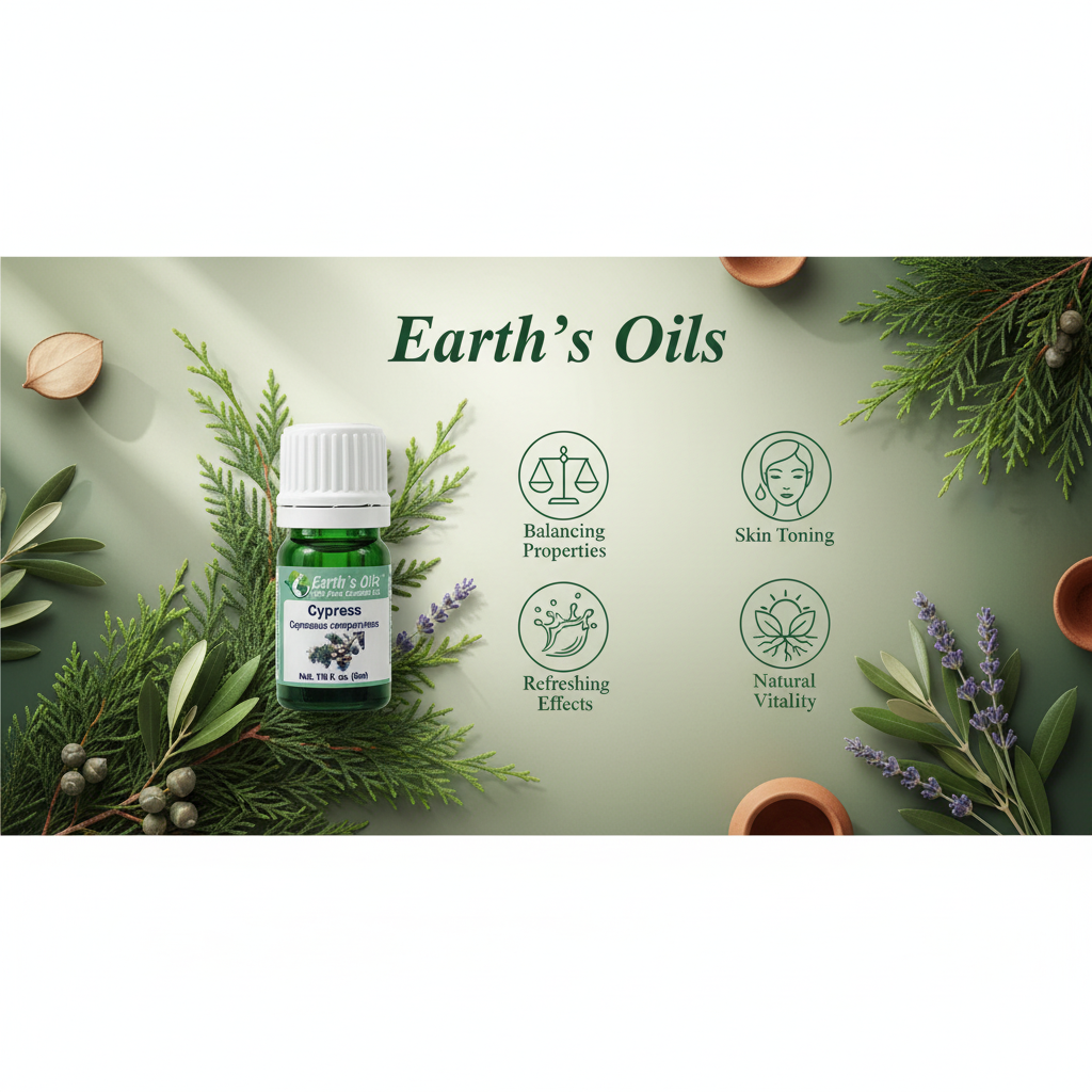 Cypress Oil Skincare Banner - Earth's Oils