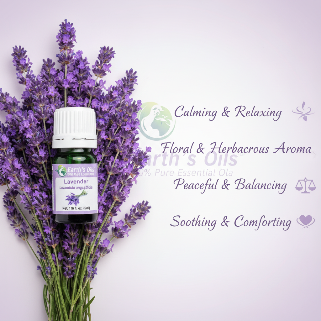 Lavender Essential Oil Aromatherapy Banner - Earth's Oils