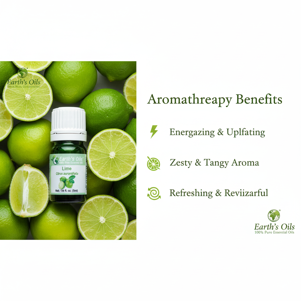 Lime Essential Oil Aromatherapy Banner - Earth's Oils