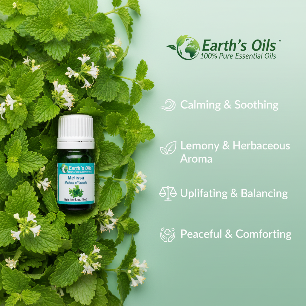 Melissa Essential Oil Aromatherapy Banner - Earth's Oils