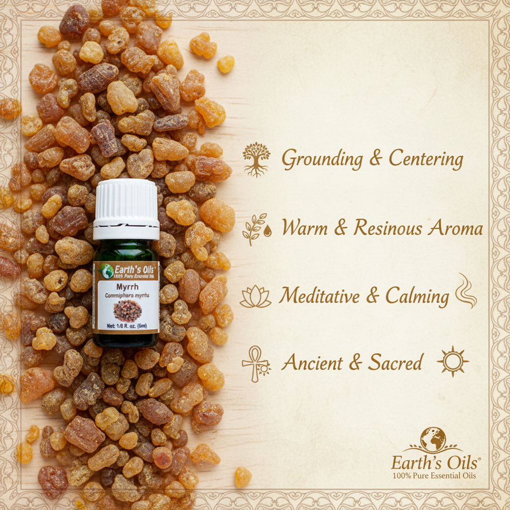 Myrrh Essential Oil Aromatherapy Banner - Earth's Oils