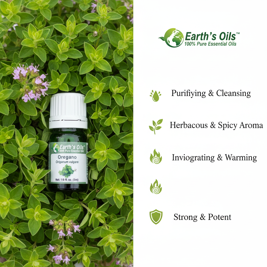 Oregano Essential Oil Aromatherapy Banner - Earth's Oils