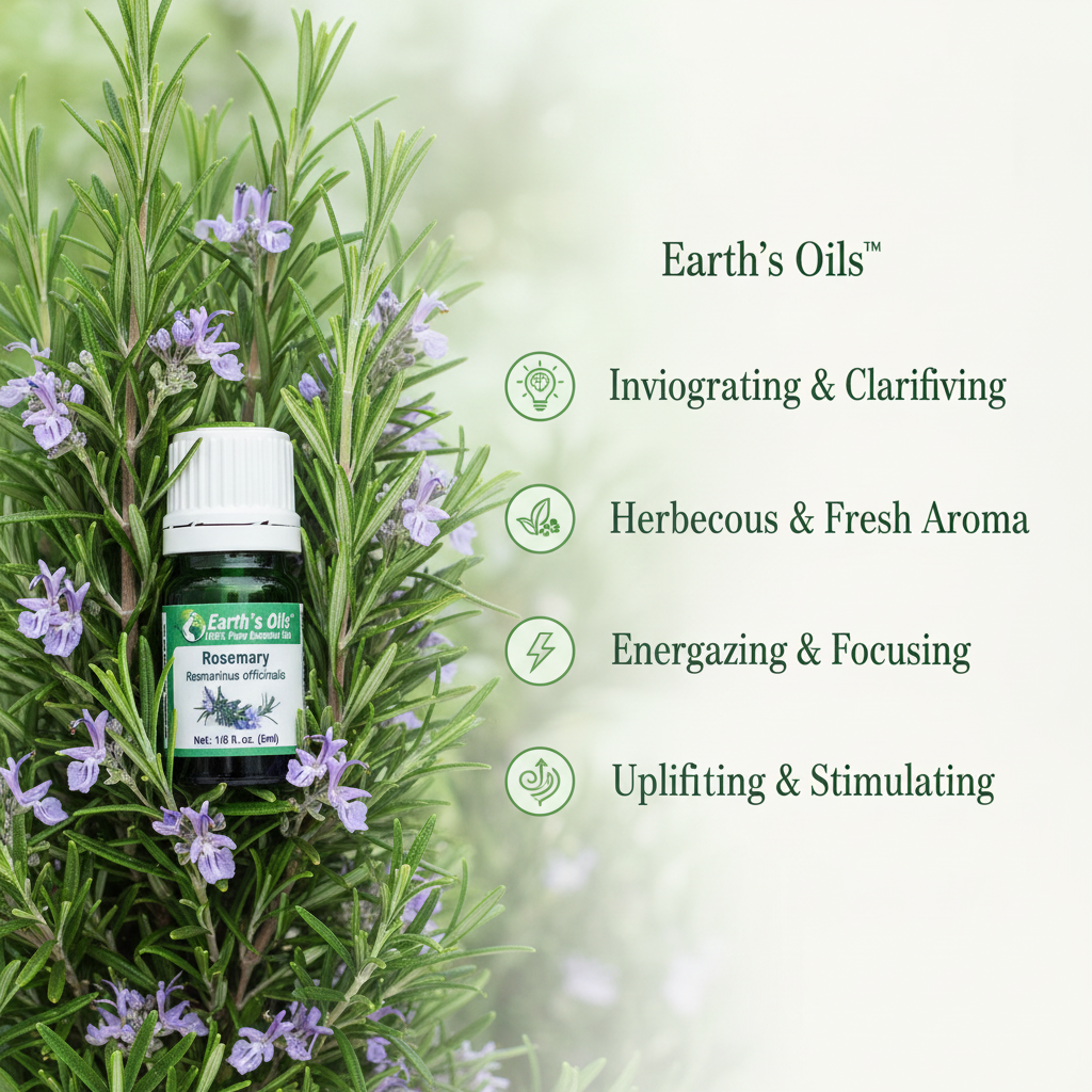Rosemary Essential Oil Aromatherapy Banner - Earth's Oils