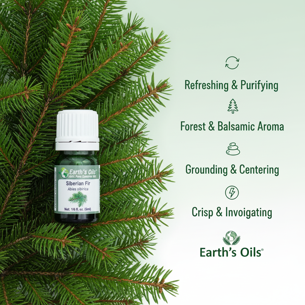 Siberian Fir Essential Oil Aromatherapy Banner - Earth's Oils