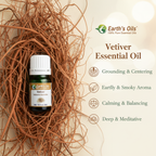 Vetiver Essential Oil Aromatherapy Banner - Earth's Oils