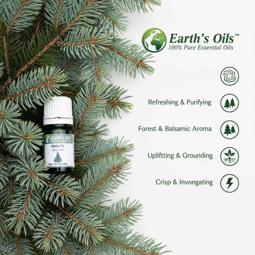 White Fir Essential Oil Aromatherapy Banner - Earth's Oils
