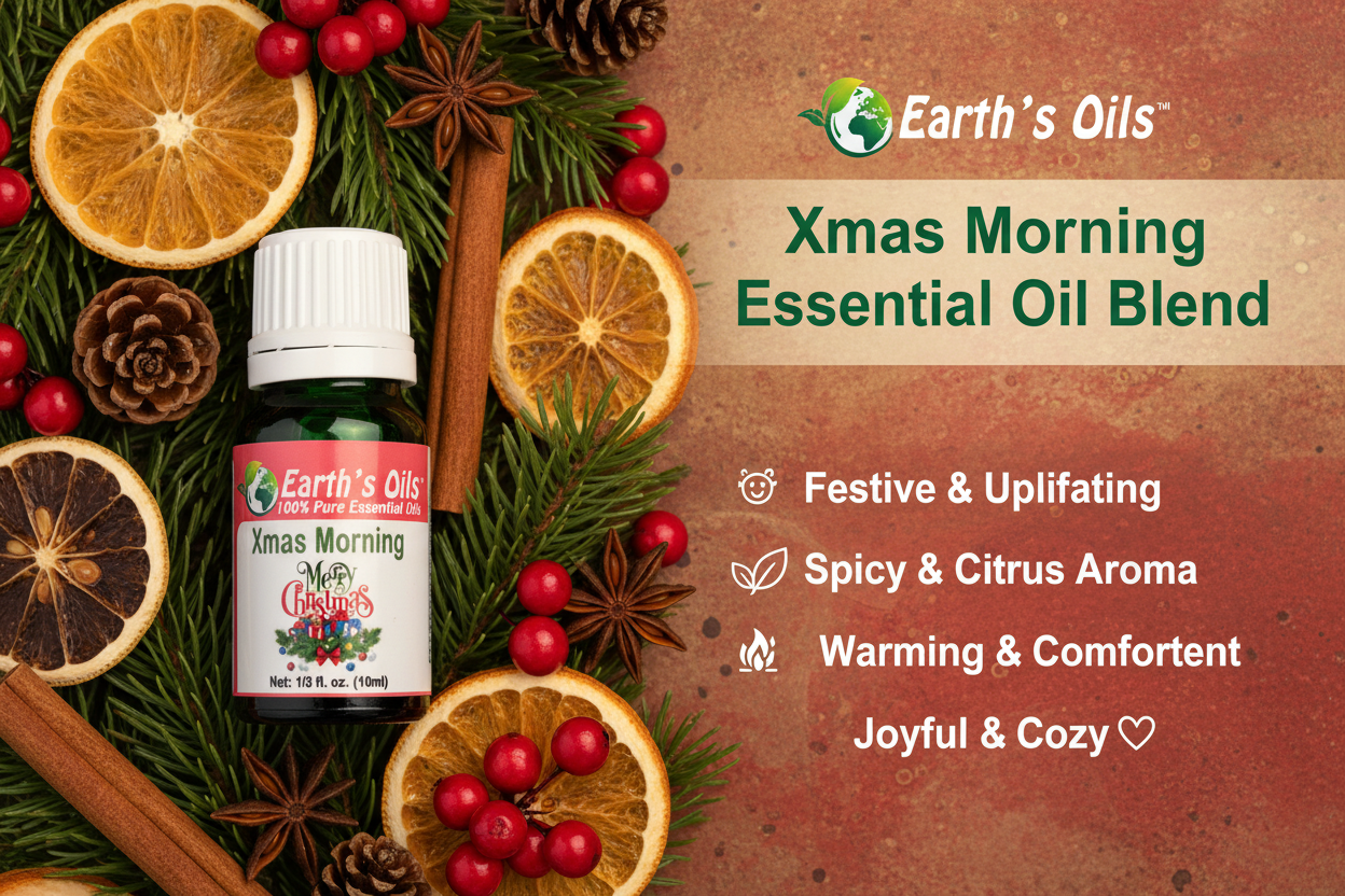 Xmas Morning Essential Oil Blend Aromatherapy Banner - Earth's Oils
